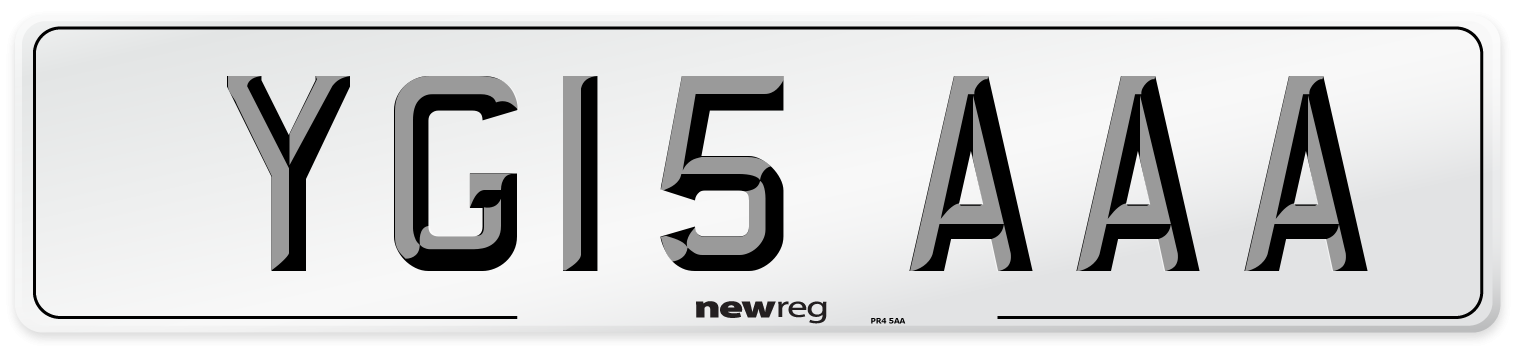 YG15 AAA Number Plate from New Reg